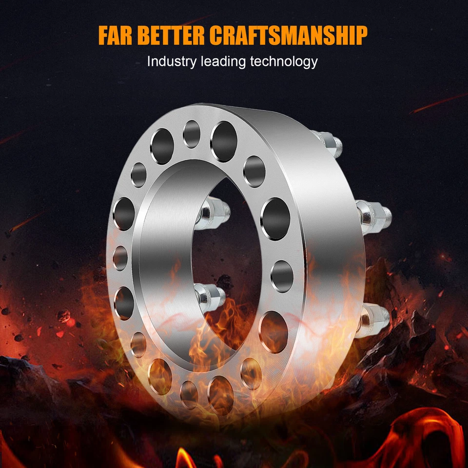 4 Pcs 2" 8 X170 14 X1.5 Wheel Spacers For 2003-2025 Ford F-250 Super Duty - Image 4 of 4