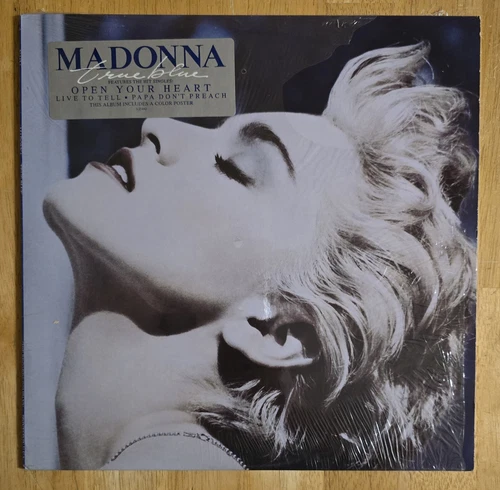Madonna  True Blue  Vintage Vinyl LP Record VG+ With Insert & Foldout  IN SHRINK