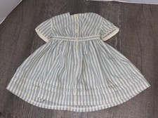 Vintage American Girl Pleasant Co KIRSTEN Summer Fishing Dress Blue Striped