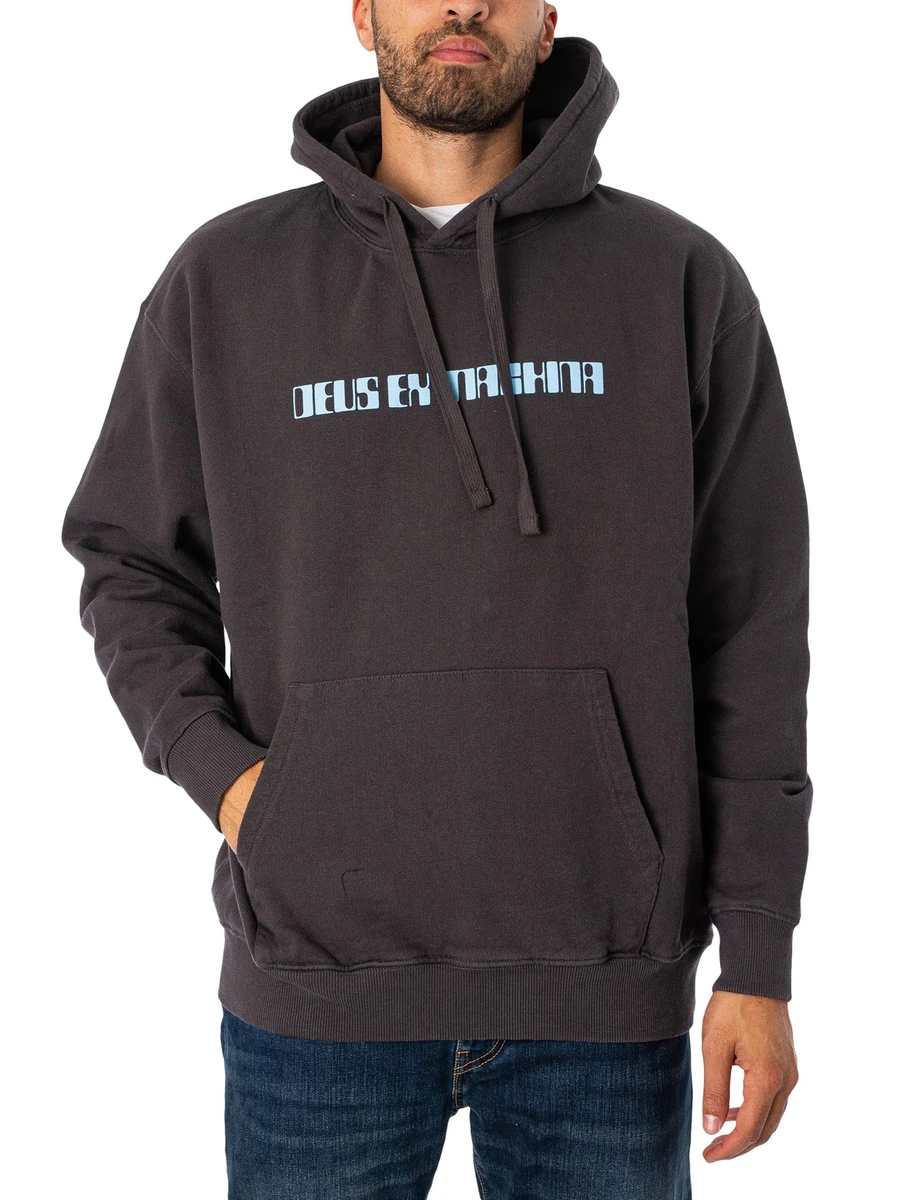 Deus Ex Machina Men s Oversized RVR Tech Pullover Hoodie Black eBay