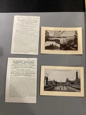 Jersey Coffee Ad Vintage Lithographic View Card 4 Lot 1893 Columbiana Exposition