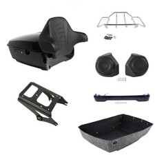 King Trunk Pad Mount Rack Speakers Light Fit For Harley Road Glide 09-2013