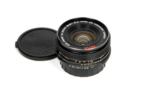Konica Hexanon AR 40mm f/1.8 "Pancake" Manual Focus Prime Lens