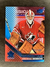 Ann-Renee Desbiens 2022 UD Team Canada Juniors Prospectus Momentous /349 Blue