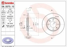 2x BREMBO 08.5573.10 Bremsscheibe hinten für PEUGEOT