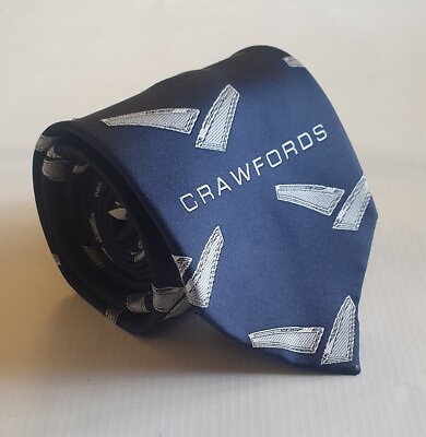Traktor Autohaus Crawfords Krawatte marineblau silber