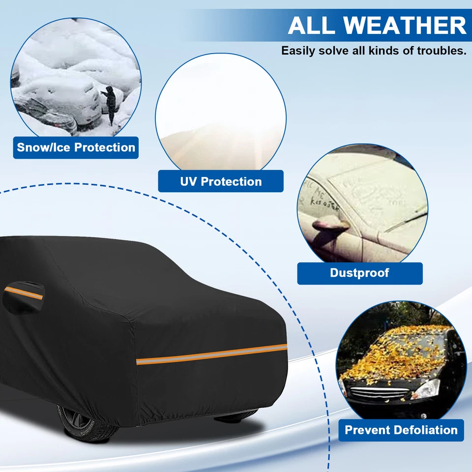 Cubierta de camioneta para Nissan Frontier 210D engrosada 100 % impermeable para todo tipo de clima Foto 3 de 4