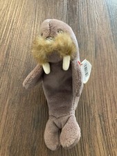 TY Beanie Baby Jolly the Walrus 1996 PVC Pellets Tag Errors CLR STICKER Red Star
