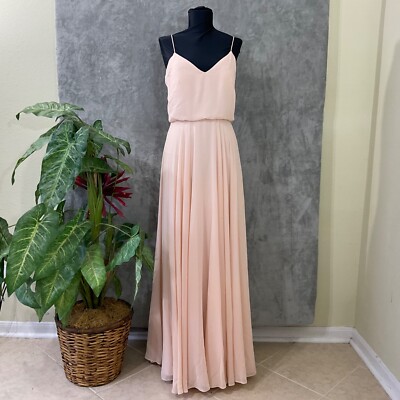 discount jenny yoo bridesmaid dresses Jenny Yoo Inesse Gown Prom Formal Bridesmaid Dress in soft Blush size 2
