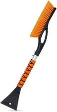 Snow Brush With Ice Scraper Orange 27"