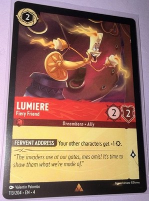 Lumiere - Fiery Friend Rare Ursula's Return 113/204 NM