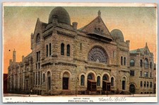 Baptist Temple Philadelphia PA Stone Building Gothic Style ANTIQUE Postcard 5932