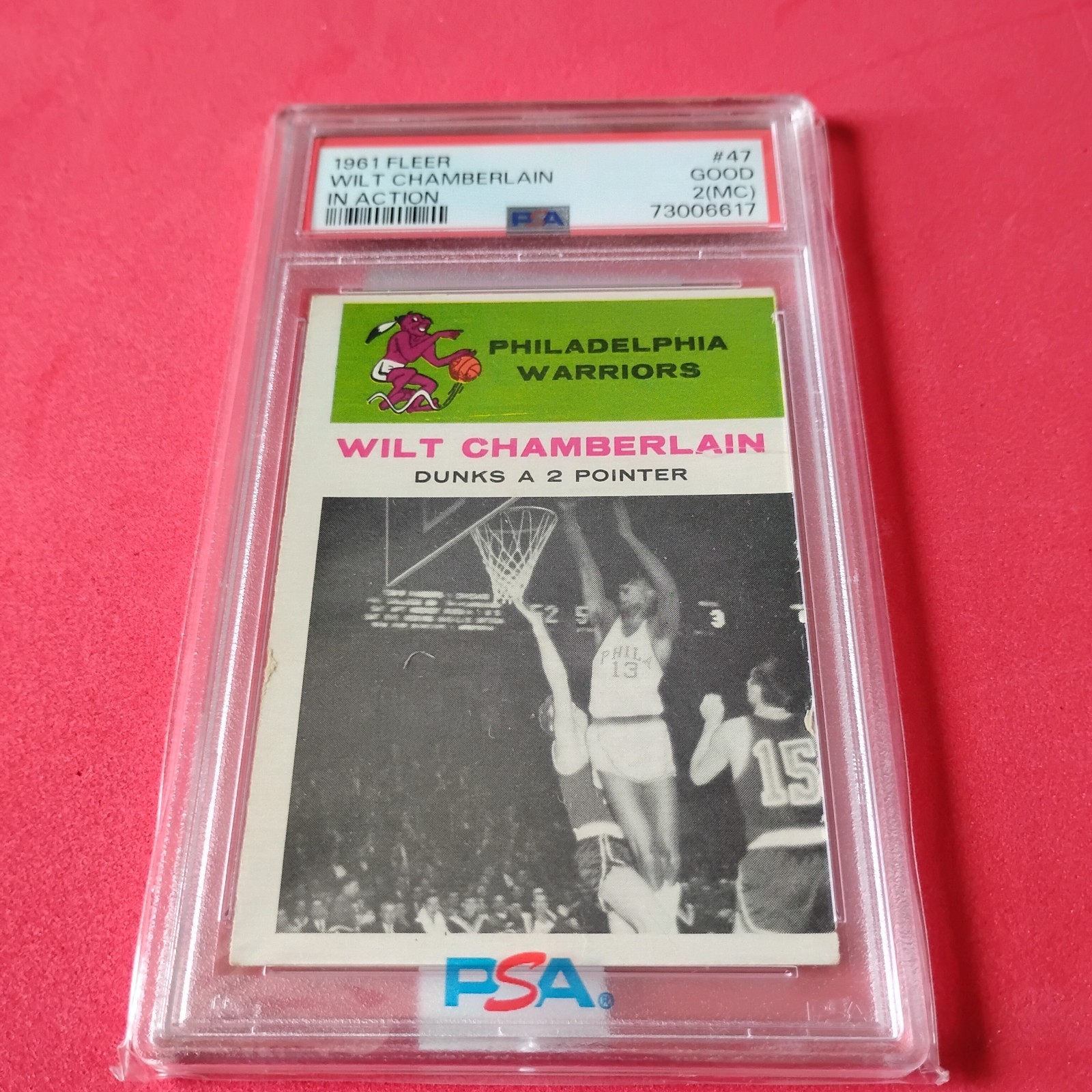 1961 Fleer Wilt Chamberlain #47 Rc PSA 2