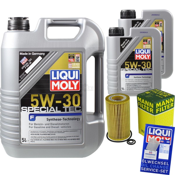 Mann Inspektionspaket 7L Liqui Moly Special Tec 5W-30 FüR Honda CR-V II 2.2 Ctdi-image