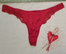 Vintage Victoria Secret NWT Hi Rise Bridal Silk G String Thong Panty Panties L