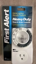 First Alert Indoor Heavy Duty Timer Surge Protector LS335 Window A/C Appliances