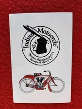 Indian Motorcycle Advertising  Photo POSTCARD SIZE 1900s 