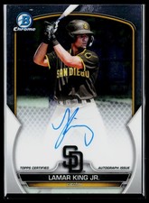 2023 Bowman Chrome #CPA-LK Lamar King Jr. Prospect Autographs
