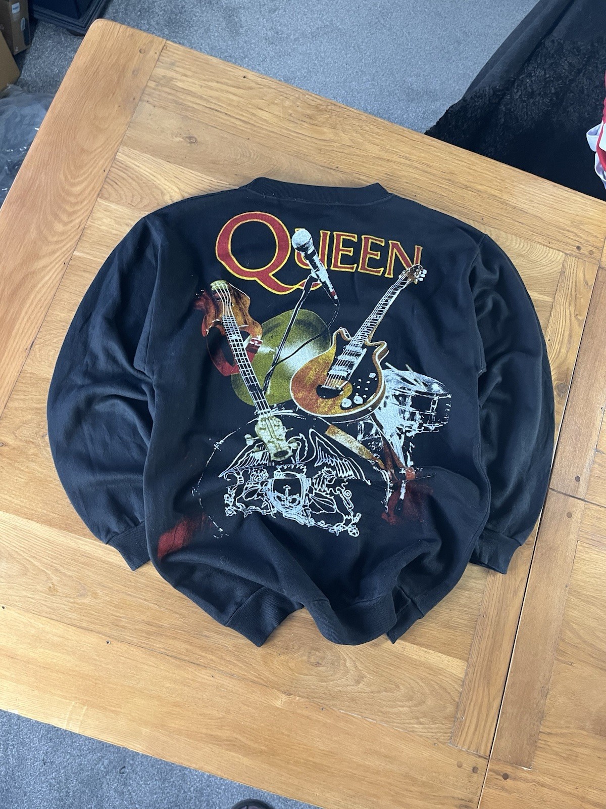 Vintage queen Freddie mercury band jumper L Rare 80s 90s image 2