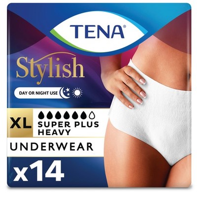 TENA Super Plus Incontinence Underwear for Women, Heavy X-Large, White