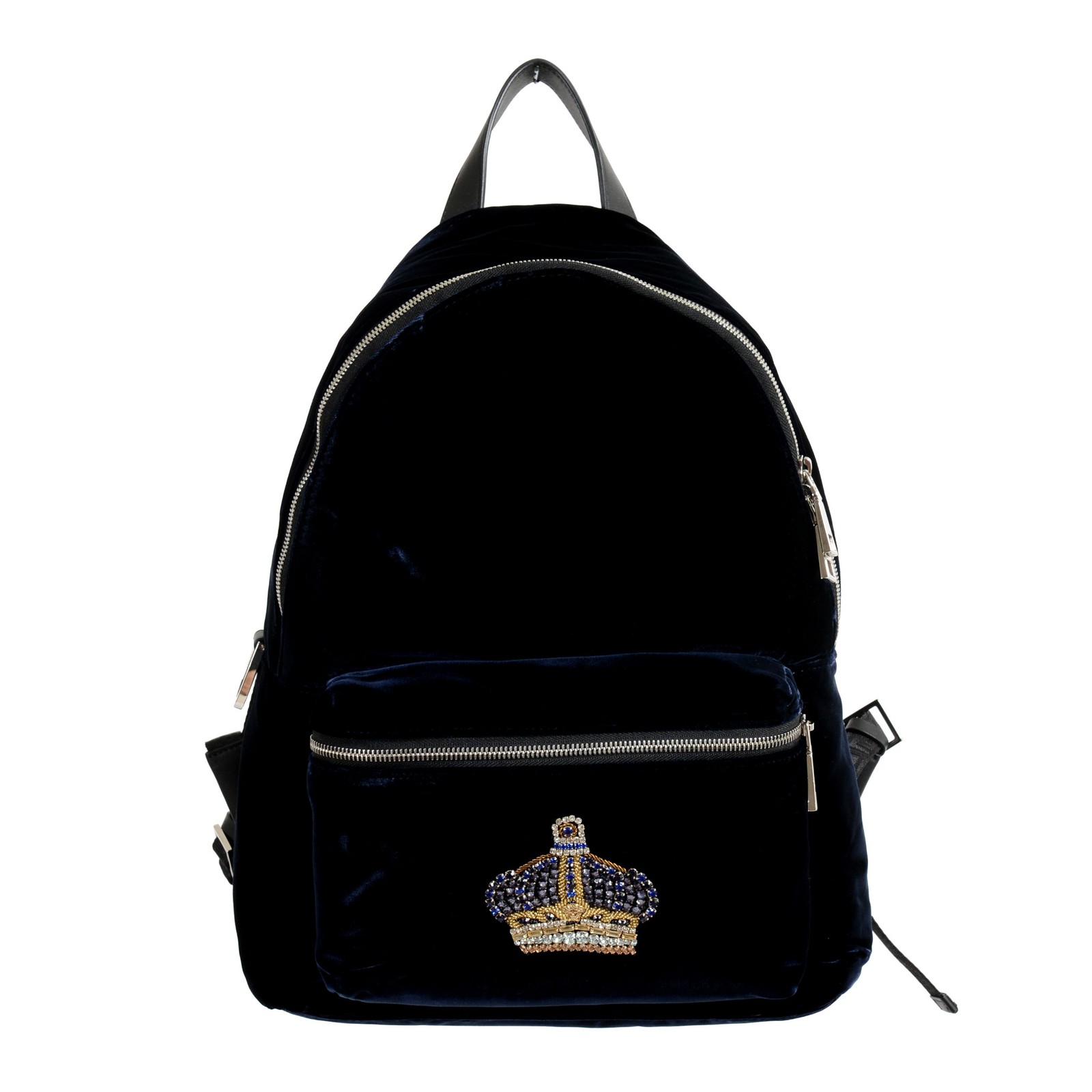 Versace Mens DFZ6735-DVEL Blue Velour Embellished Backpack 198190₽