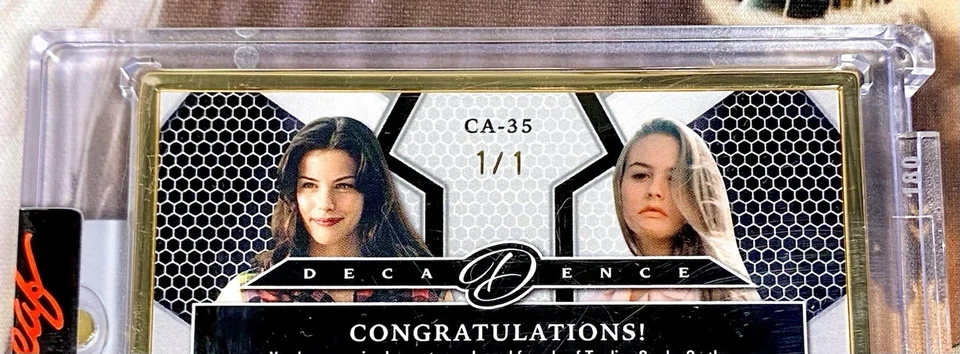 1/1 ALICIA SILVERSTONE LIV TYLER 2023 HOJA POP SIGLO DECADENCIA DOBLE AUTO ORO Foto 3 de 4