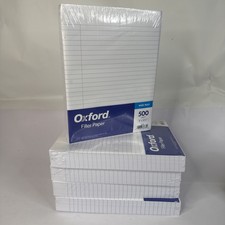 Oxford Filler Paper 8 x 10-1/2 In Wide Ruled 3 Holes 5 Pack of 500 2500 White
