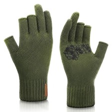 Fullsheild 3-Cut Finger Knit Gloves Anti-Slip Merino Wool Fingerless Gloves