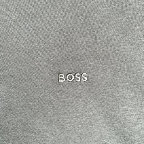 Hugo Boss Men's Khaki Green Pique Polo Shirt, Long Sleeve Designer, XXL - Picture 3 of 11