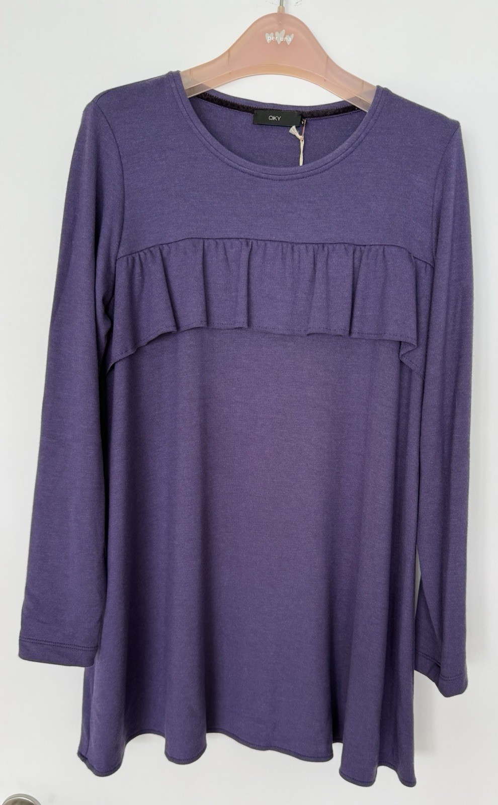 Top túnica púrpura OKY talla 40 nuevo con etiquetas