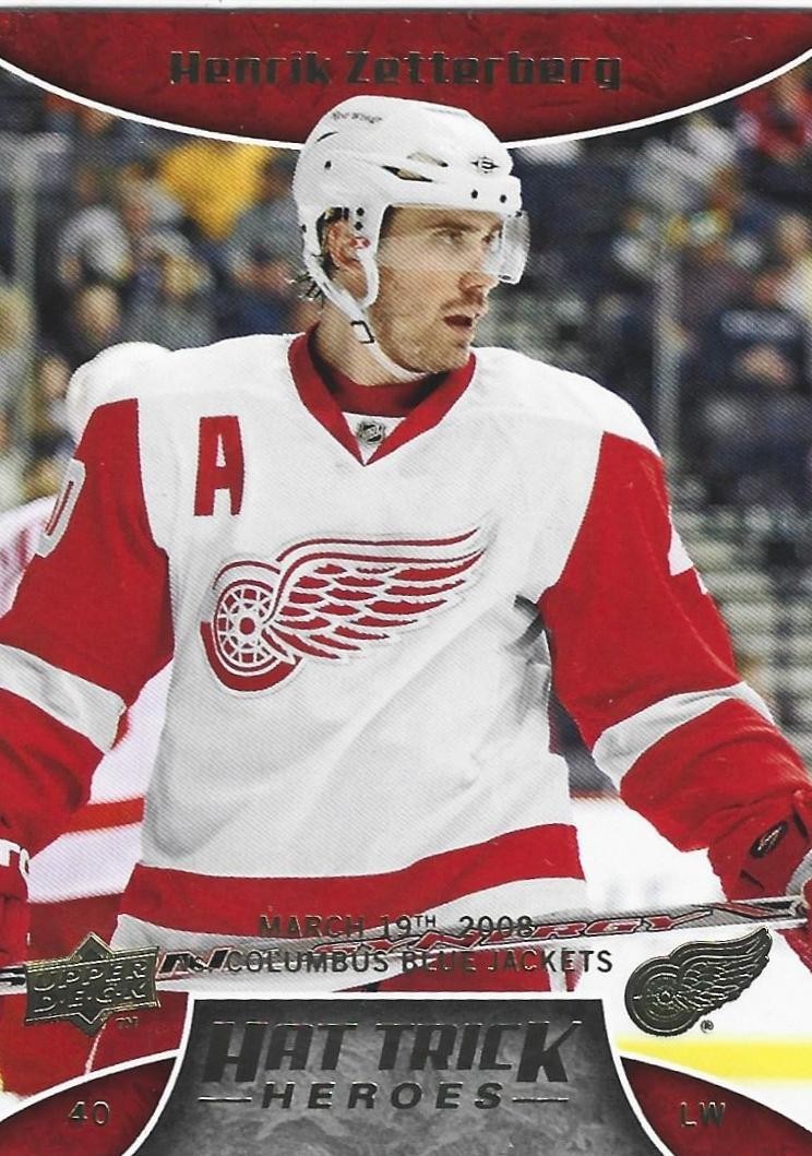 2008-09 Upper Deck - Hat Trick Heroes Henrik Zetterberg #HT9