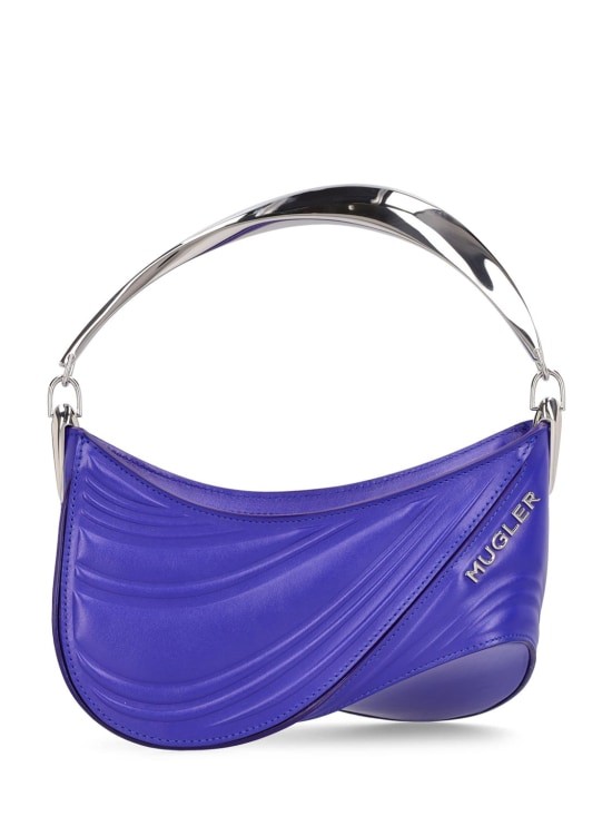 Сумка MUGLER - Mini из тисненой кожи со спиральным изгибом - Ультра синяя 216990₽