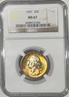 1937 Washington Quarter 25C MS67 NGC, Awesome Toning!!