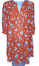 Forever 21 Women's Medium Red & White Floral Peasant Cottage Core Dress