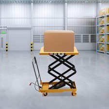 150kg/330lbs Hydraulic Scissor Lift Table Handling Transportation Lifting Bench