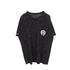 Chrome Hearts Cemetery Cross All Over Pattern Horseshoe Pocket Short Sleeve T Sh