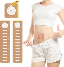 72Pcs Castor Oil Pack Wrap, Organic Cotton Castor Oil Patches for Belly Button,