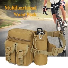 Men Waist Pack Hiking Water Bottle Bag Cellphone Pack Camping Belt Bag