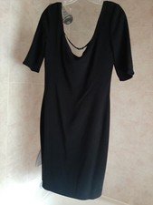 Vtg Dolce & Gabbana D&G  Black Knit Dress S 44 - 3/4 Sleeves - Low Back - SEXY!
