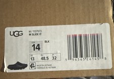 UGG M Slide It Black UK 13 / US 14 EU 48.5 Brand New In Box Authentic