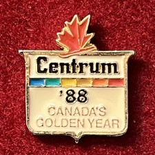 Centrum 88 - “CANADA S GOLDEN YEAR” - 1988 Calgary Winter Olympics Lapel Pin.