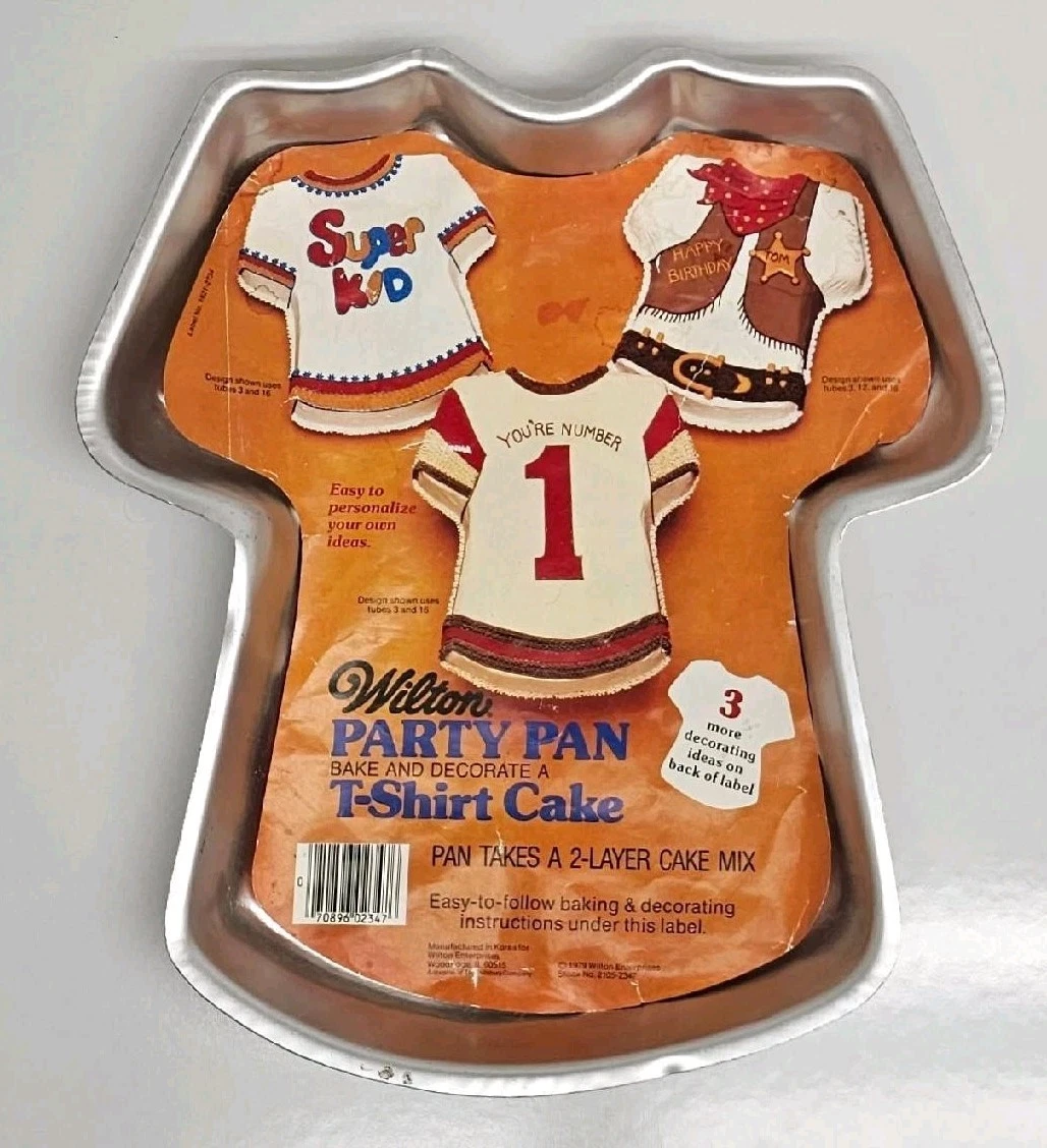 Vintage 1979 Wilton T-Shirt Sports Team Jersey Party Cake Pan Mold #502-5617