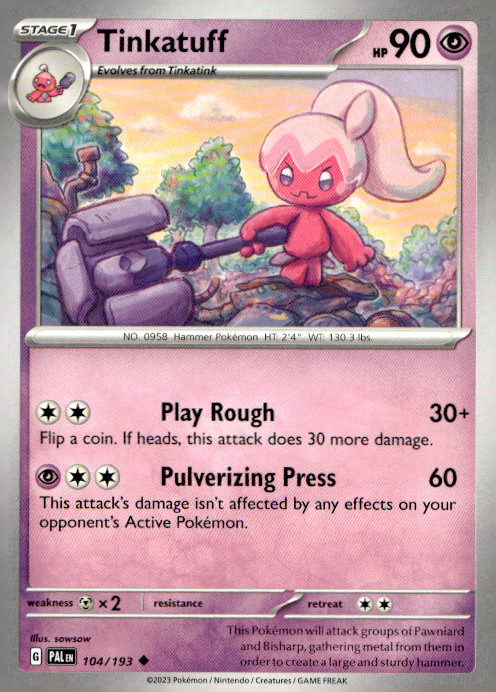 Tinkatuff 104/193 Uncommon Regular SV02: Paldea Evolved NM