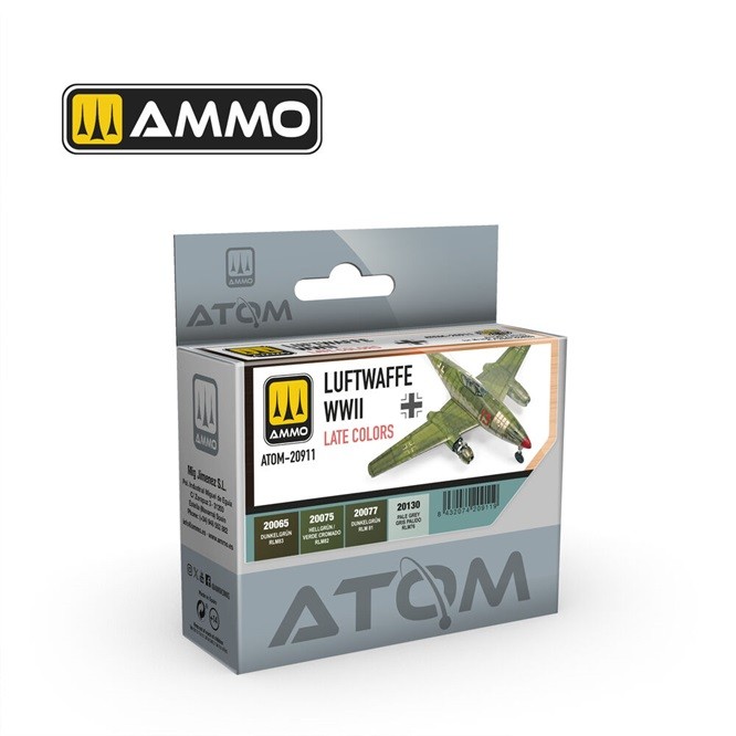 Ammo Mig ATOM-20911 - ATOM Luftwaffe WWII Late Colors - New