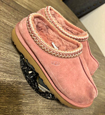 UGG Tasmans II Women’s Pink Suede Sheepskin Lined Slip-On Slipper US 8