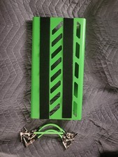 Gator Cases Small Green Aluminum Pedal Board with Carry Bag and patch cables