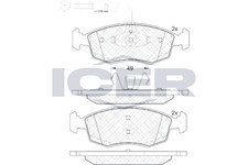 Bremsbelagsatz Vorne Ate-System für Fiat 500 312 C Grande Punto 199 EVO ab 09->