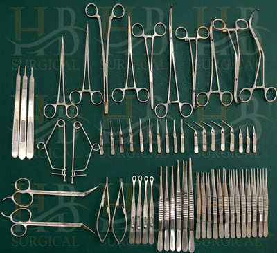 Set of 61 Pcs Major Vascular Surgery Specialty Surgical Instrument Set