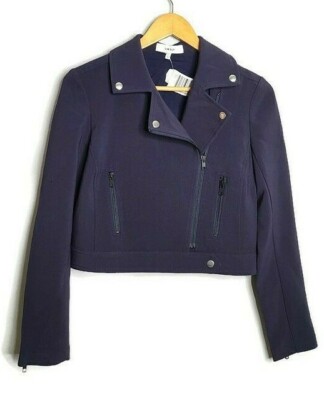 Likely Stagg Moto Jacket in Navy Size S New with Tags