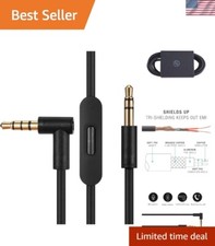 3.5mm Audio Cable for Beats Studio  Solo with In-Line Mic - Tangle-Free Design